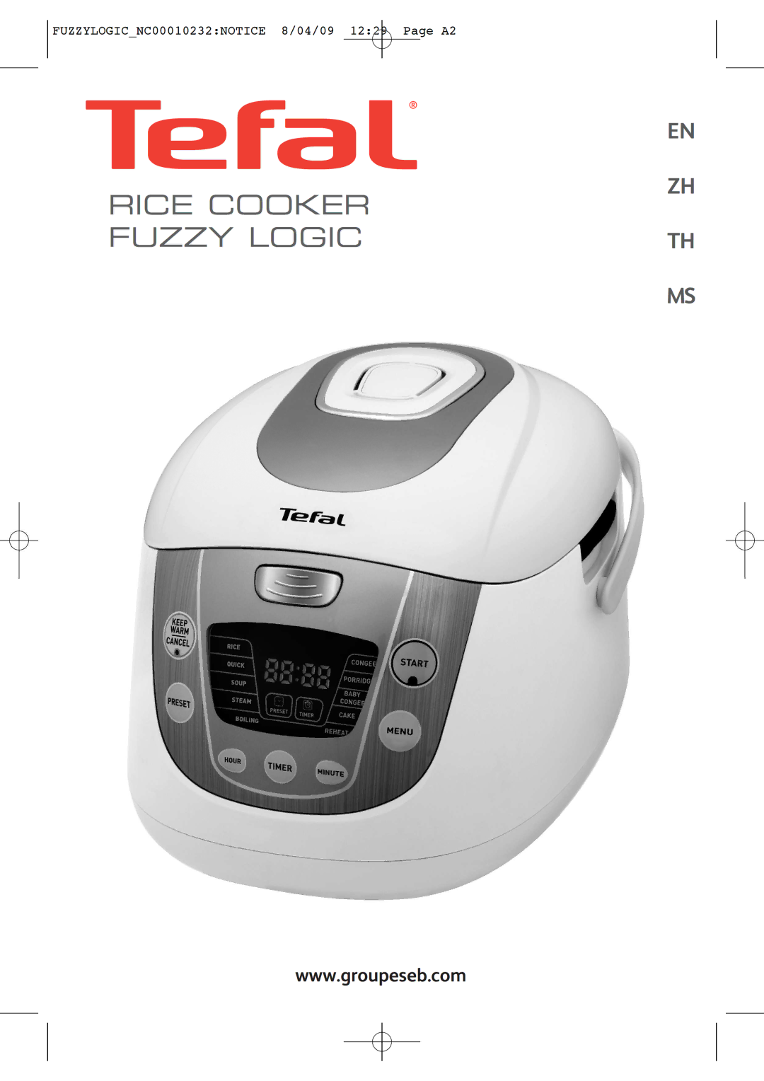 Tefal RK701470 manual 