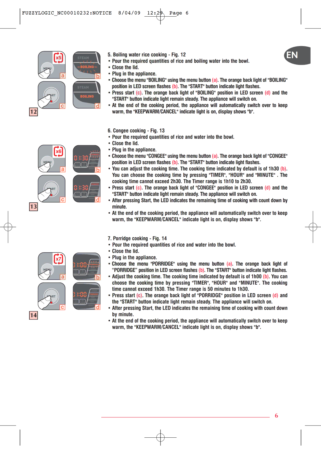 Tefal RK701470 manual 