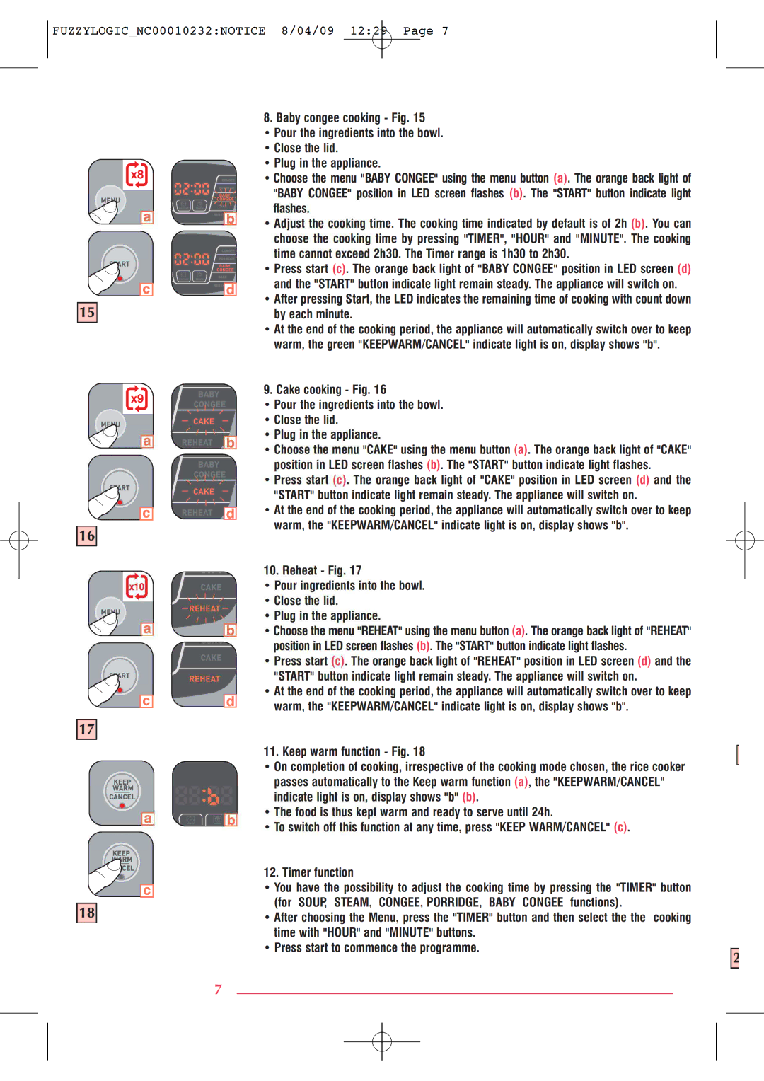 Tefal RK701470 manual 