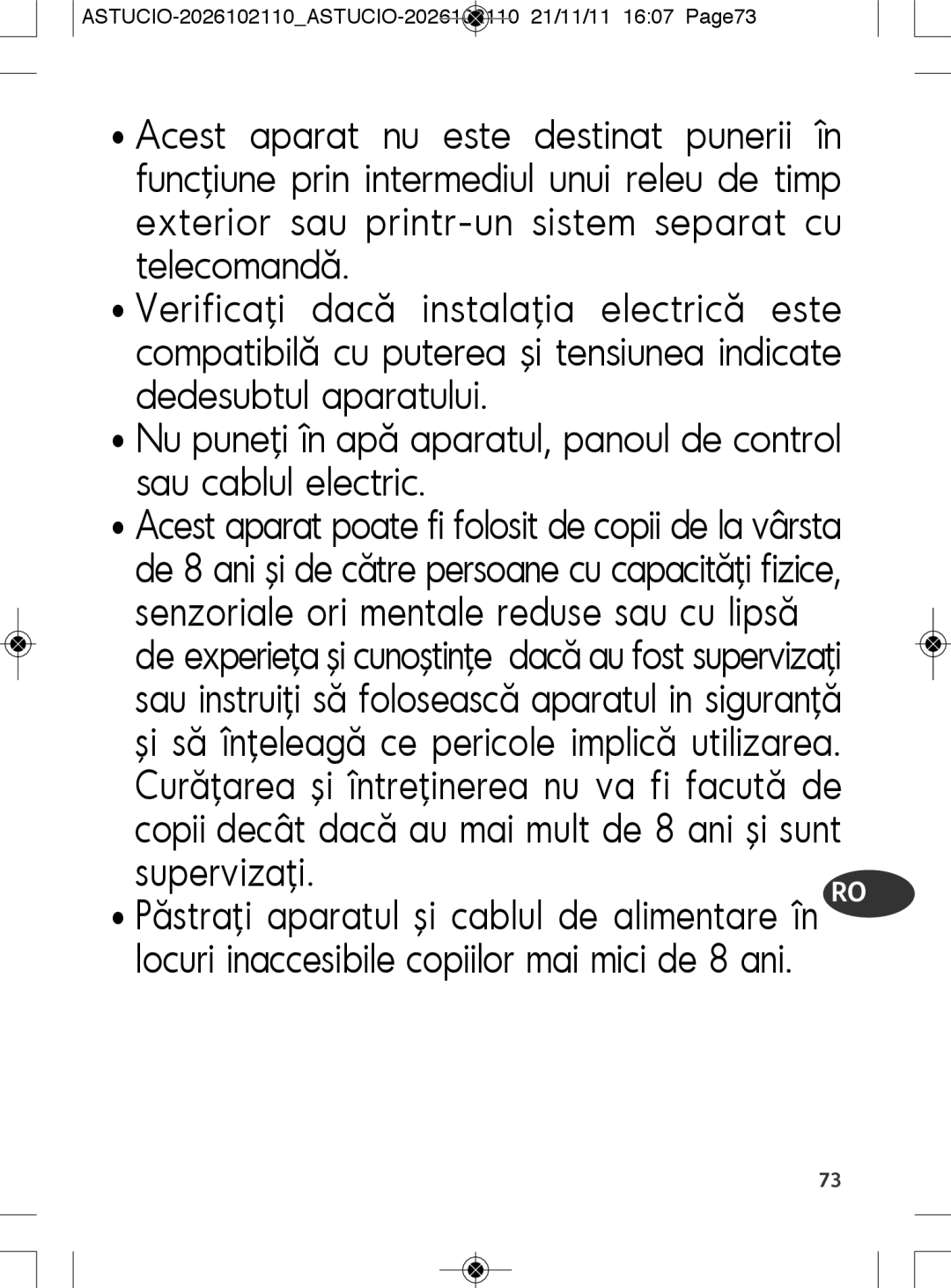 Tefal SK500028 manual ASTUCIO-2026102110ASTUCIO-2026102110 21/11/11 1607 Page73 