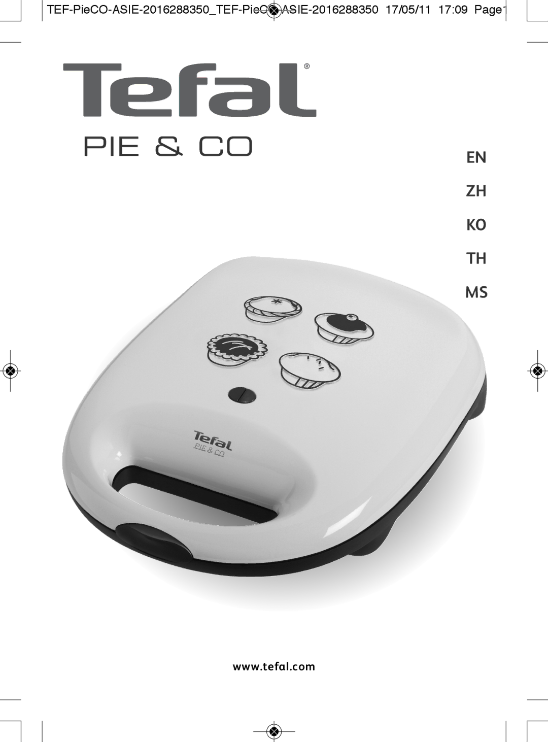 Tefal SM222554 manual Pie & Co 