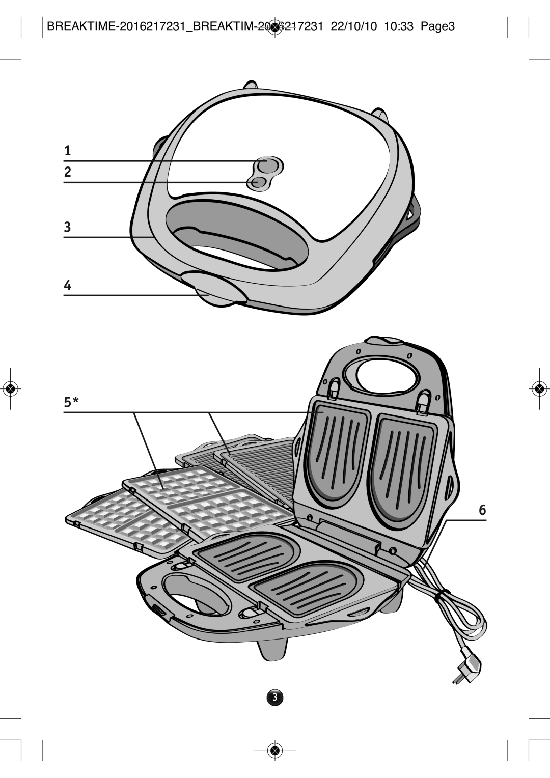 Tefal SM271941 manual BREAKTIME-2016217231BREAKTIM-2016217231 22/10/10 1033 Page3 