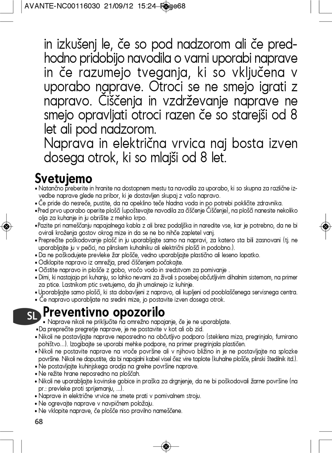 Tefal SM603833 manual Svetujemo 