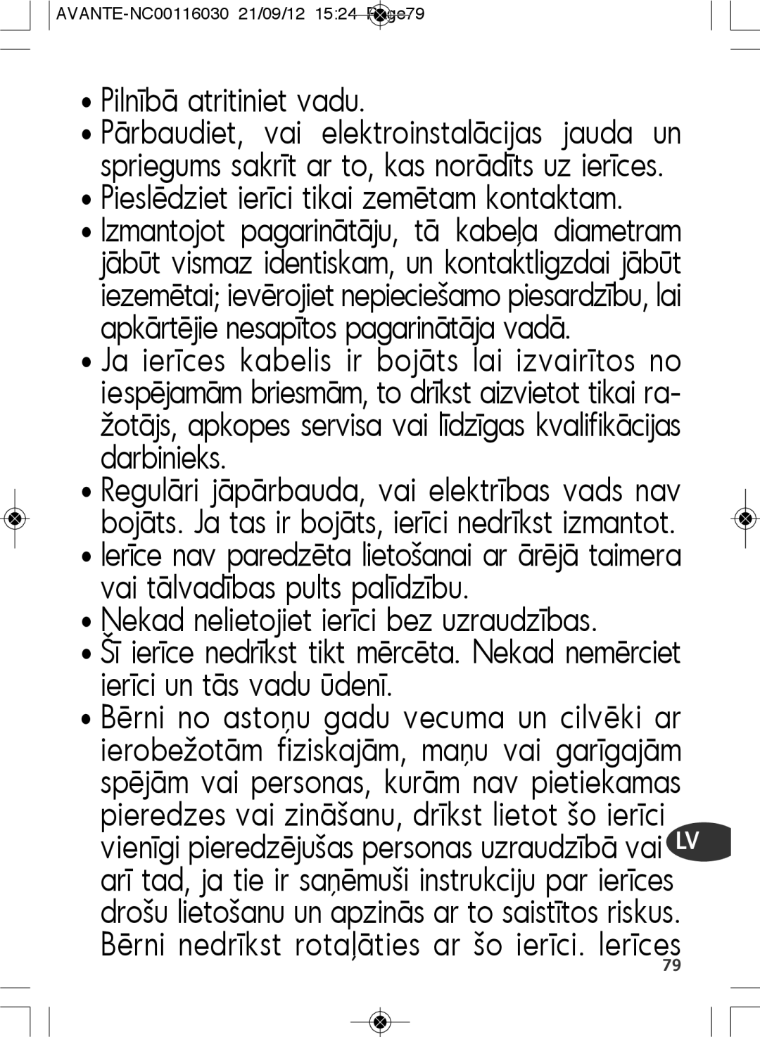 Tefal SM603833 manual Pilnībā atritiniet vadu, Pieslēdziet ierīci tikai zemētam kontaktam 