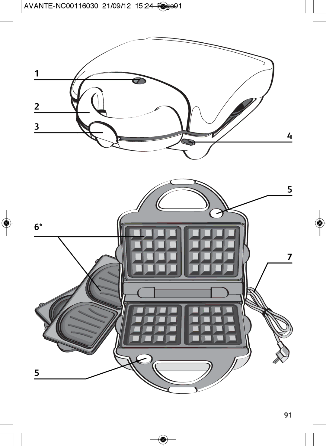 Tefal SM603833 manual AVANTE-NC00116030 21/09/12 1524 Page91 