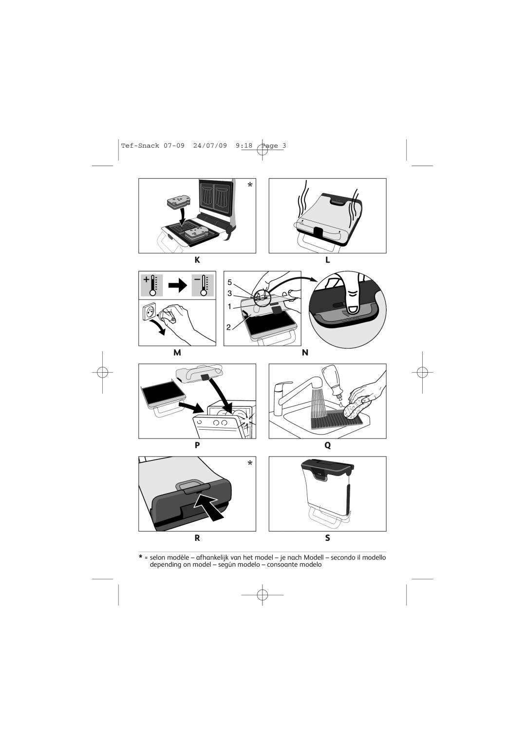 Tefal SW370333, SW370332, SW370310, SW370312 manual Tef-Snack 07-09 24/07/09 918 