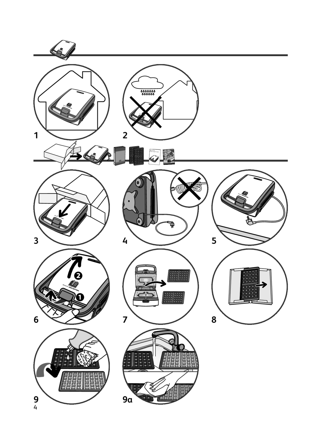 Tefal SW853D12 manual Snack Collection 