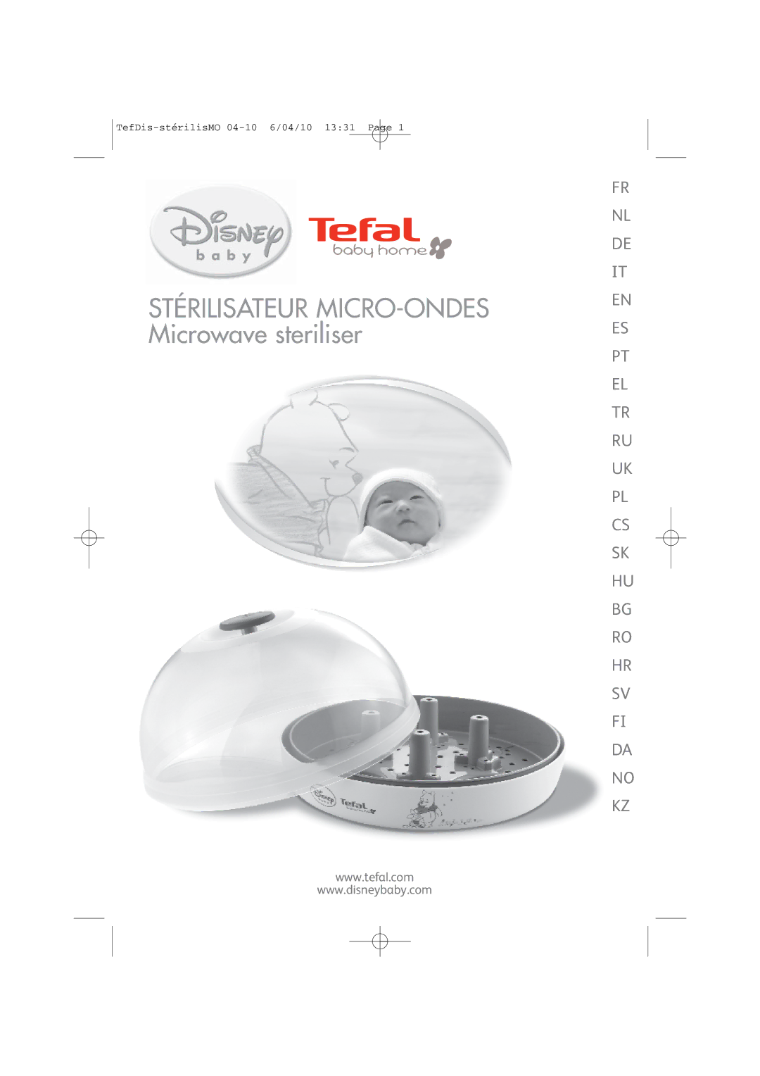 Tefal TD1300K0 manual Stérilisateur MICRO-ONDES Microwave steriliser 