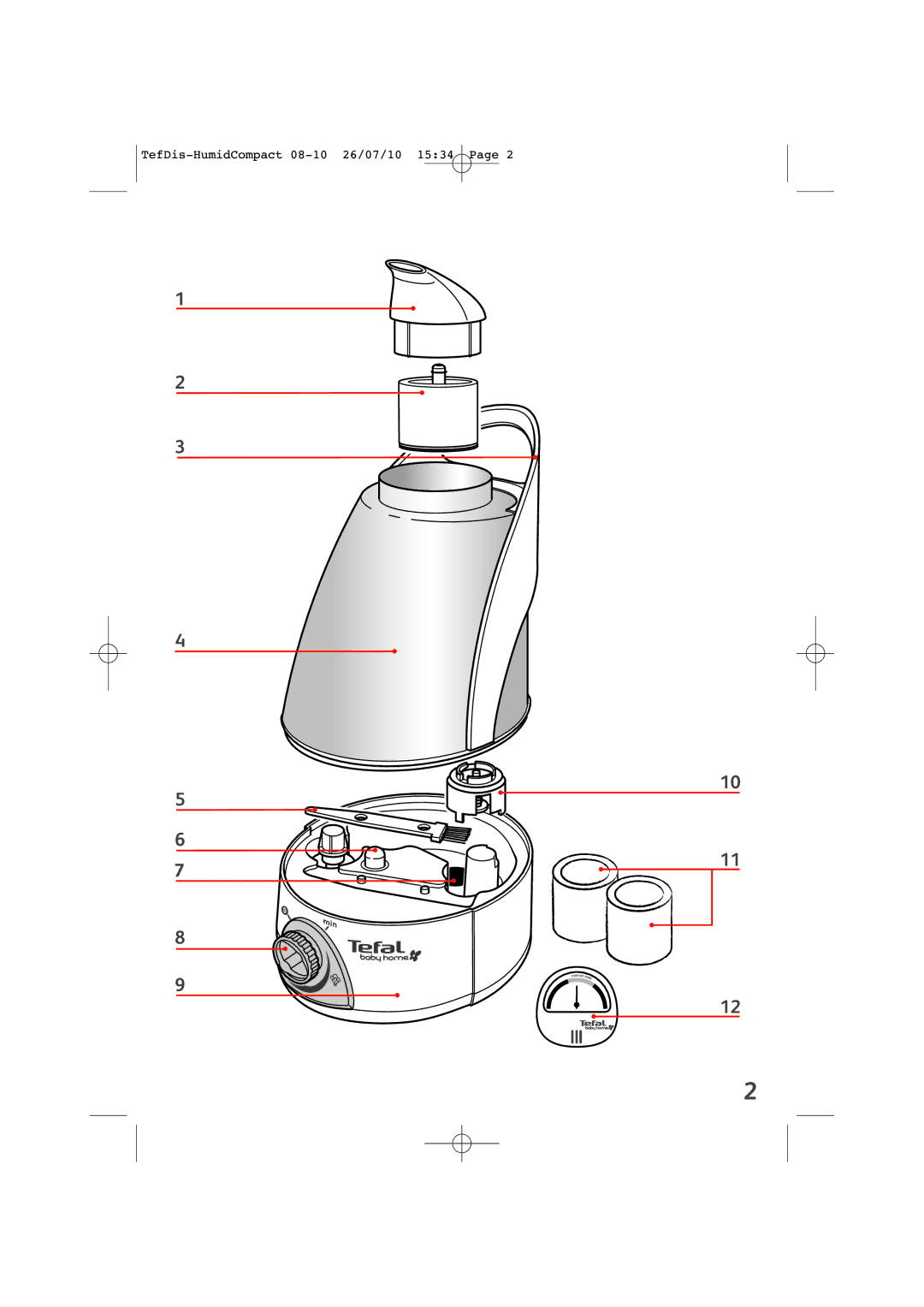 Tefal TD3000K0 manual TefDis-HumidCompact 08-10 26/07/10 1534 