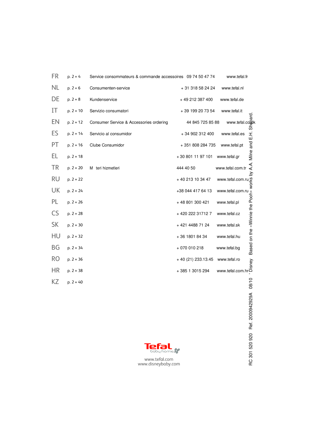 Tefal TD4000K0 manual + 40 21 