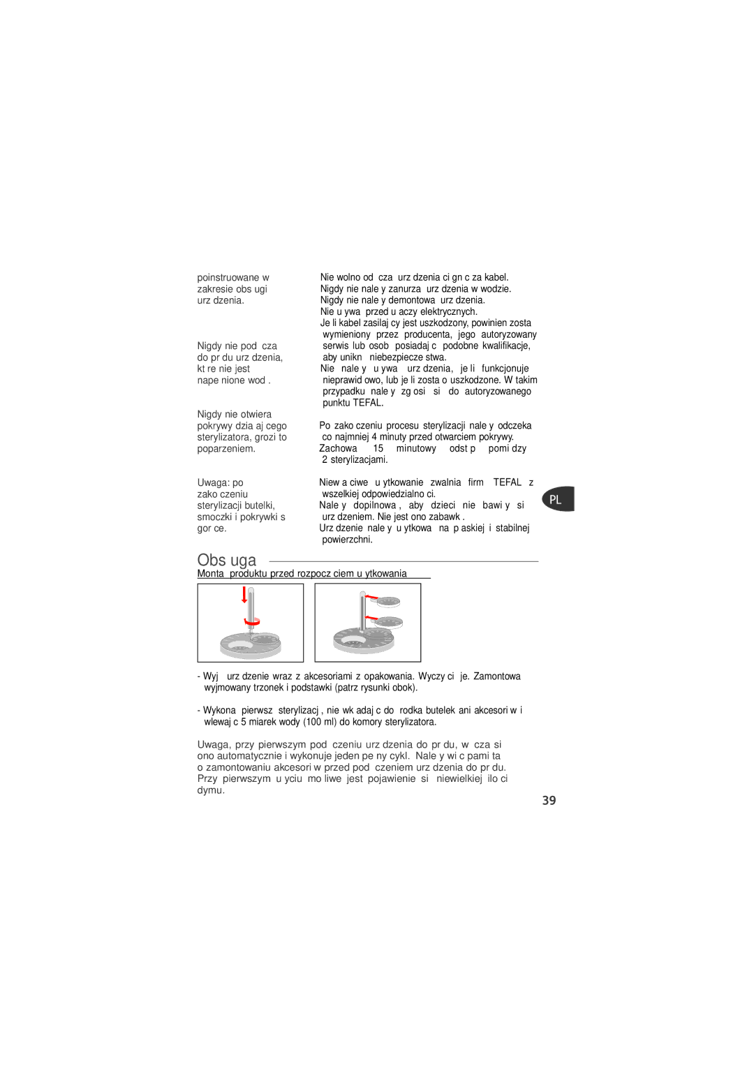 Tefal TD4200K0 manual Obsługa 