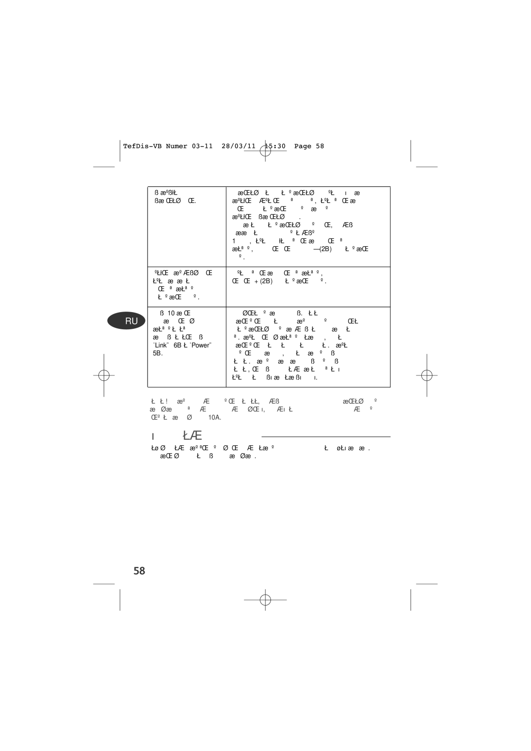 Tefal TD5000K0 manual ÌıÓ‰ Á‡ ÔË·ÓÓÏ, ÓÚÍÎ˛˜ËÚ¸ ÒÂÚÂ‚ÓÈ ‡‰‡ÔÚÂ 10A 