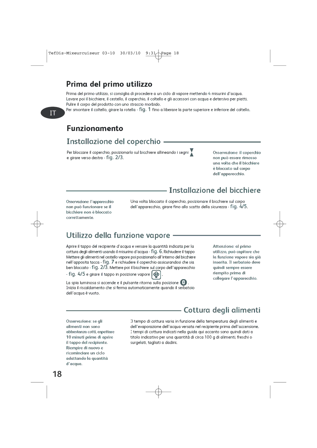 Tefal TD7000K0 manual TefDis-Mixeurcuiseur 03-10 30/03/10 931 