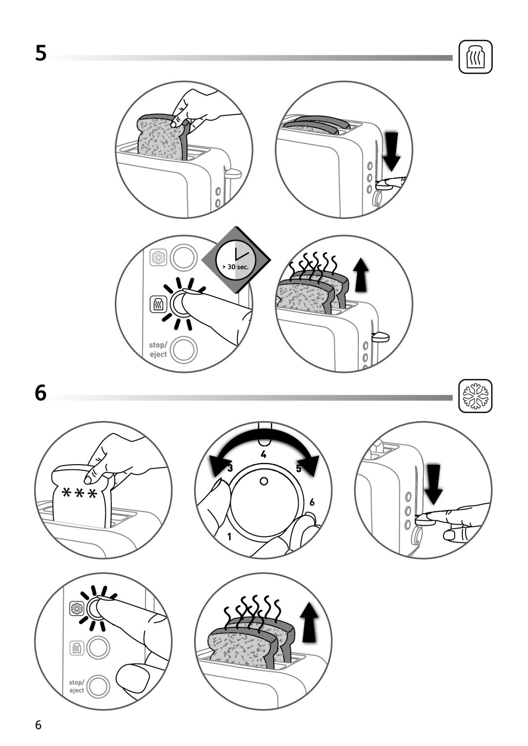 Tefal TL356102, TL356131, TL356132, TL356101, TL356130 manual 30 sec 