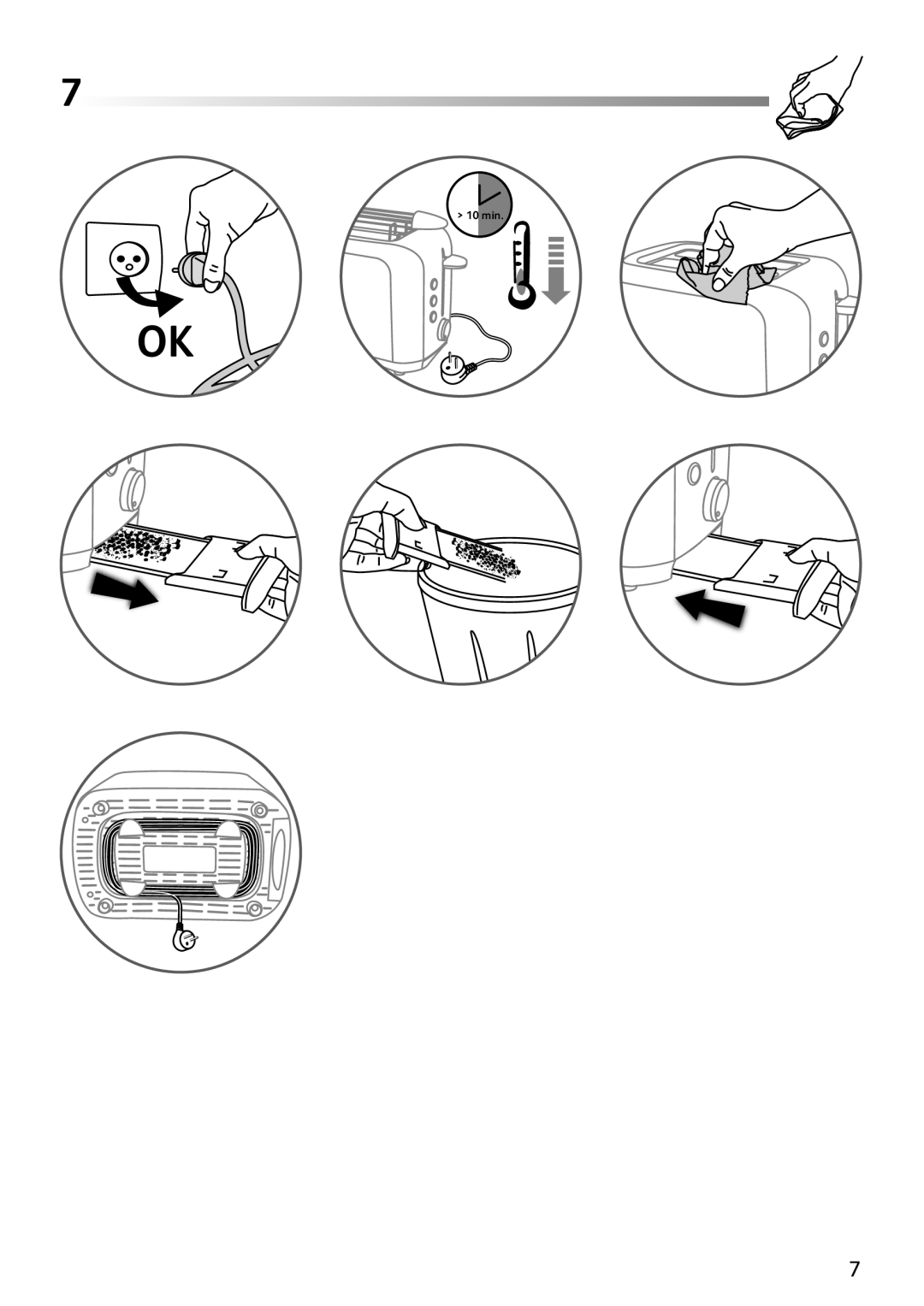 Tefal TL356132, TL356131, TL356102, TL356101, TL356130 manual 10 min 