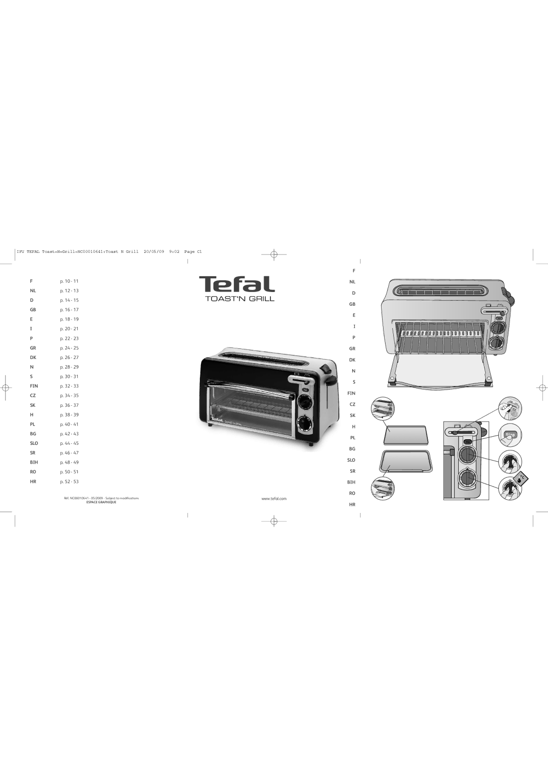 Tefal TL600030, TL600070, TL600015, TL600071 manual Toastn Grill 