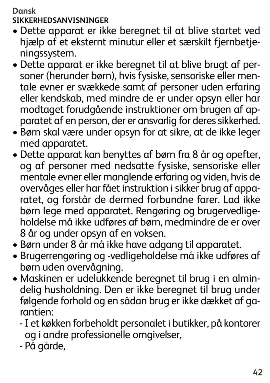 Tefal TL600830 manual Dansk 