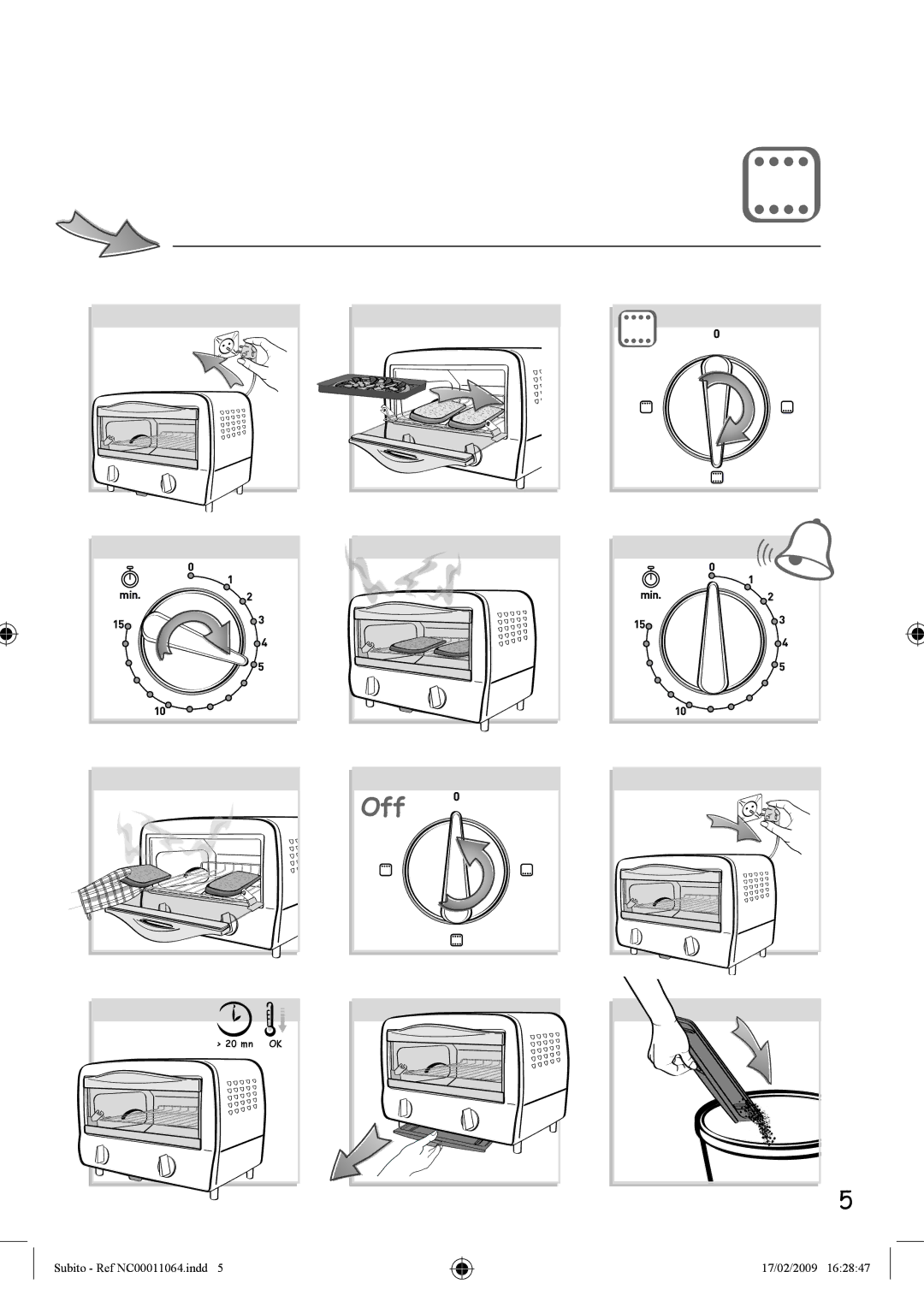 Tefal TO101130, TO101152, TO101153, TO101150, TO101173 manual Off 