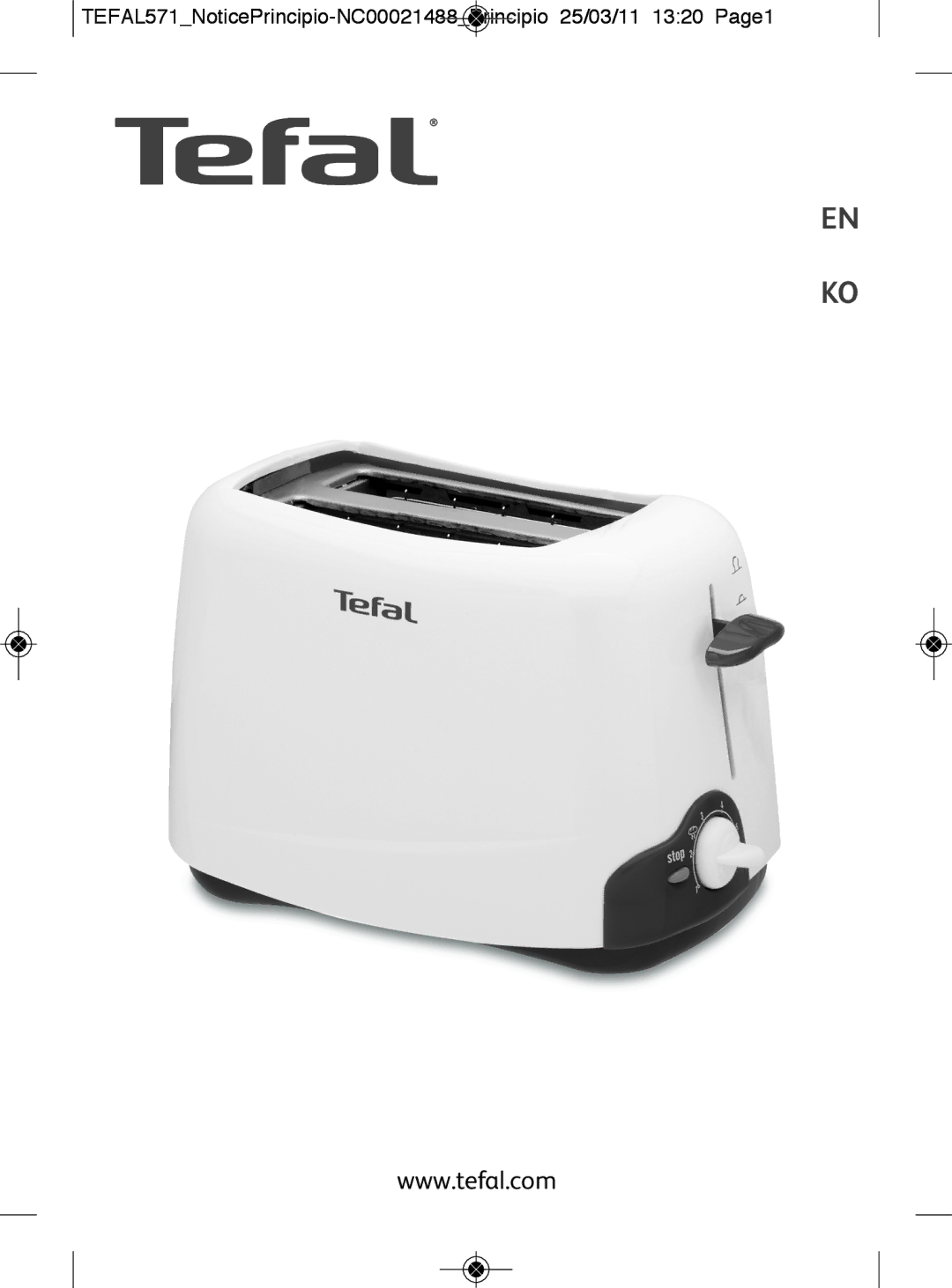 Tefal TT111071, TT111070 manual 