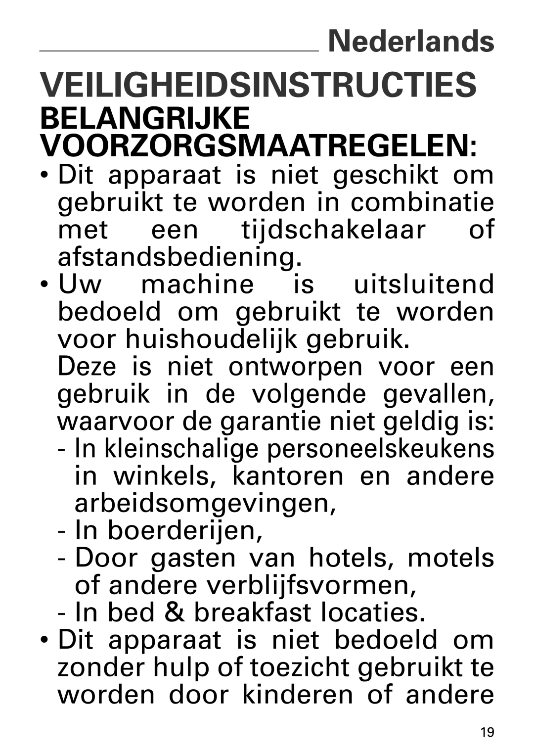 Tefal TT1618DE manual Veiligheidsinstructies, Belangrijke Voorzorgsmaatregelen 