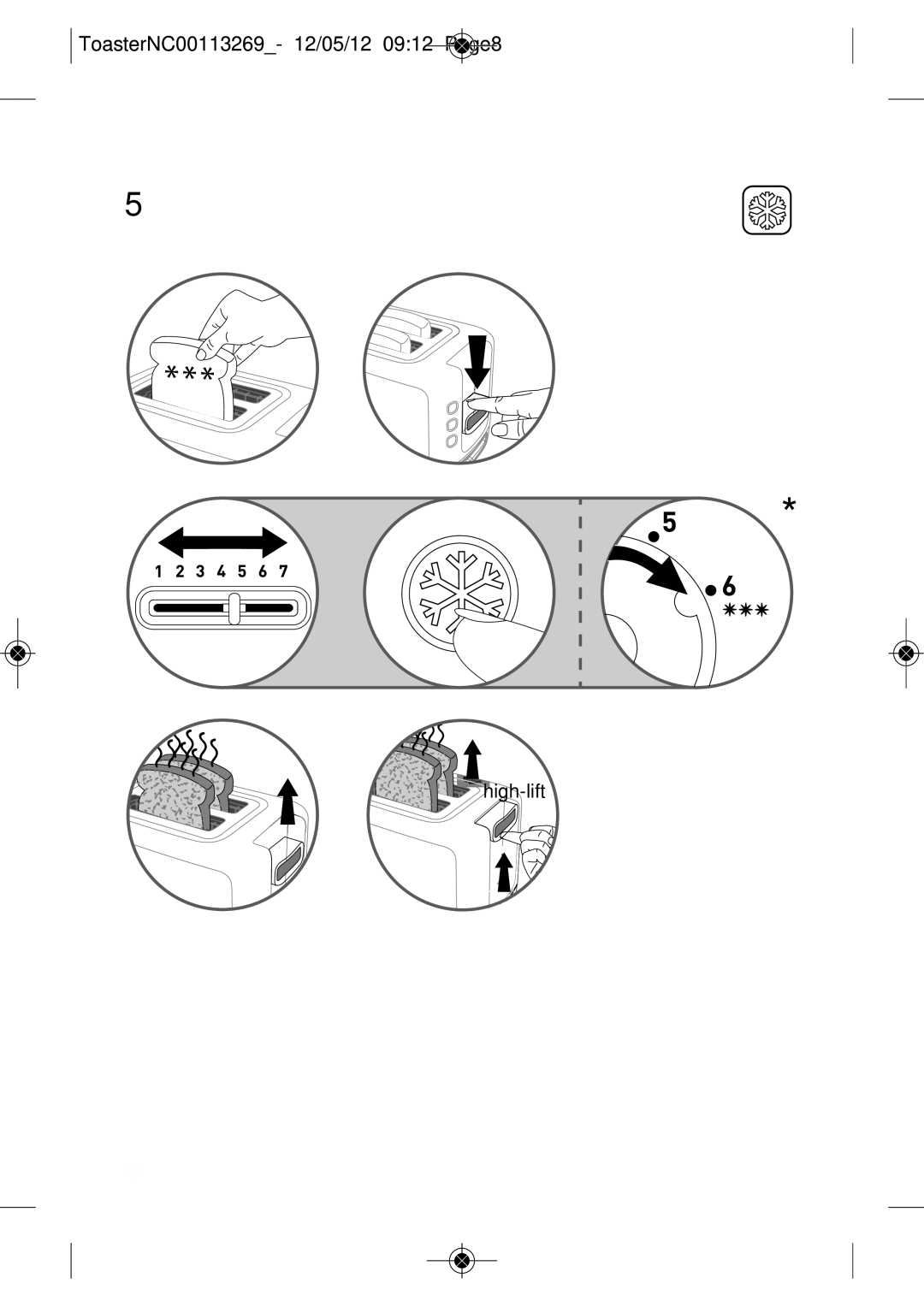 Tefal TT210130, TT210132 manual ToasterNC00113269- 12/05/12 0912 Page8 