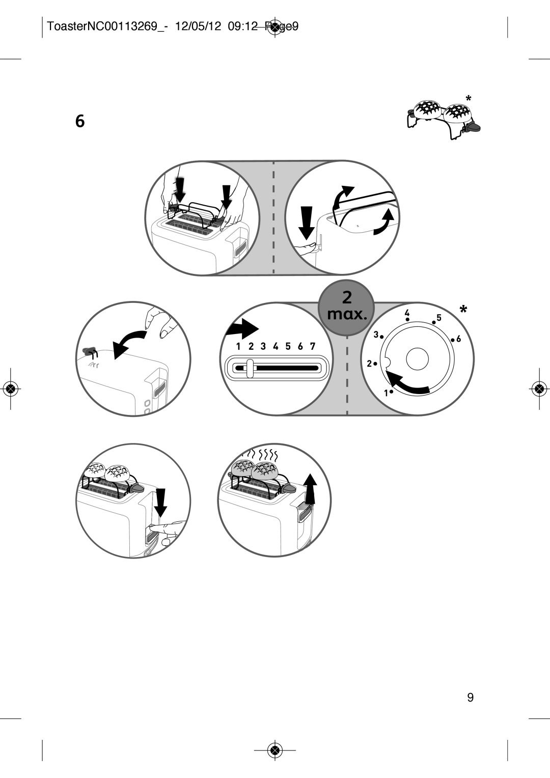 Tefal TT210132, TT210130 manual ToasterNC00113269- 12/05/12 0912 Page9 