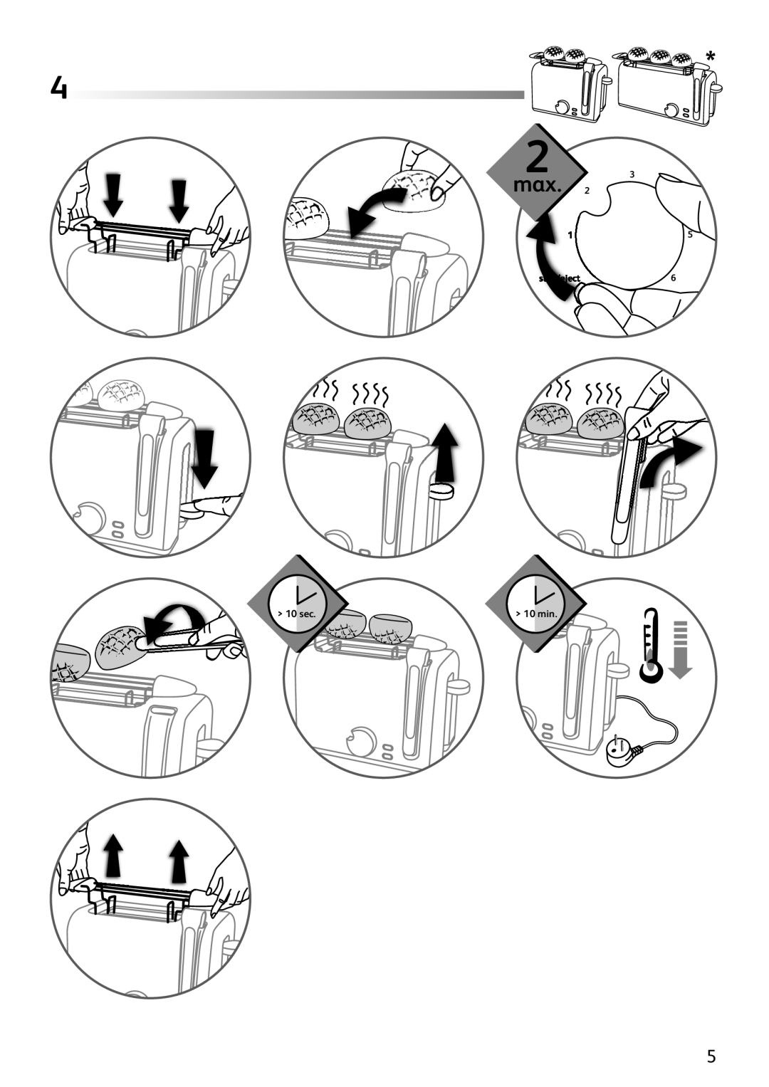 Tefal TT225131, TT225130 manual Max 