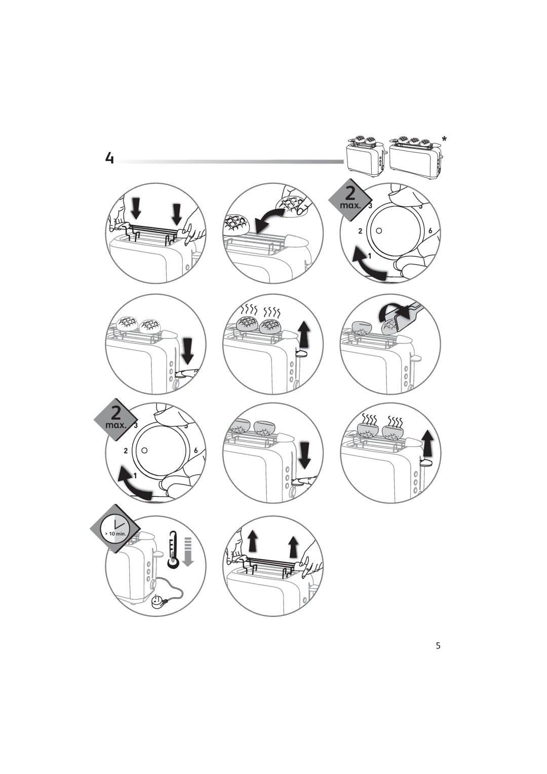 Tefal TT356530 manual 10 min 