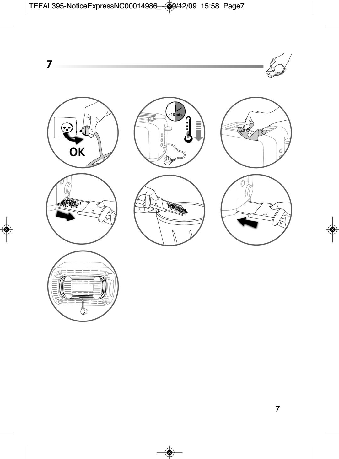 Tefal TT357130, TT357170 manual TEFAL395-NoticeExpressNC00014986- 10/12/09 1558 Page7 