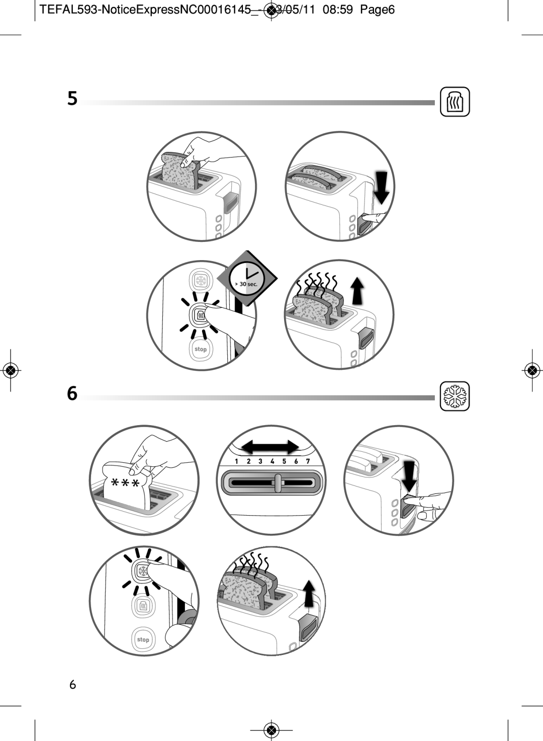 Tefal TT360131, TT360130 manual TEFAL593-NoticeExpressNC00016145- 13/05/11 0859 Page6 