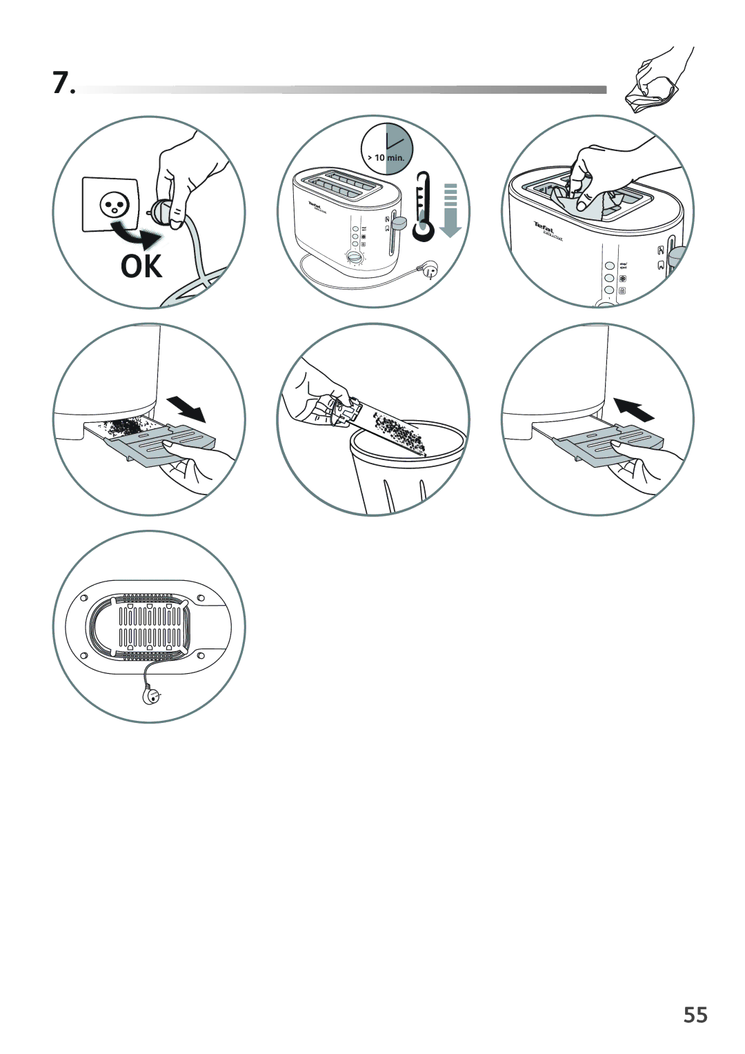 Tefal TT390130 manual 10 min 