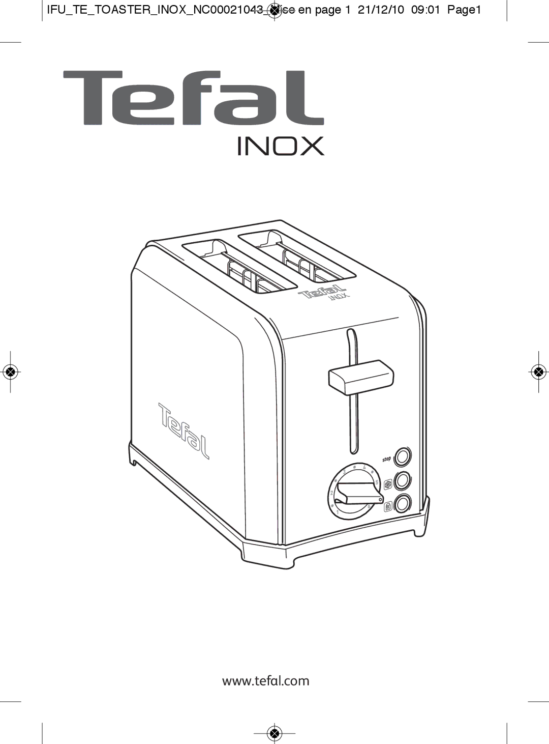 Tefal TT541070 manual Inox 