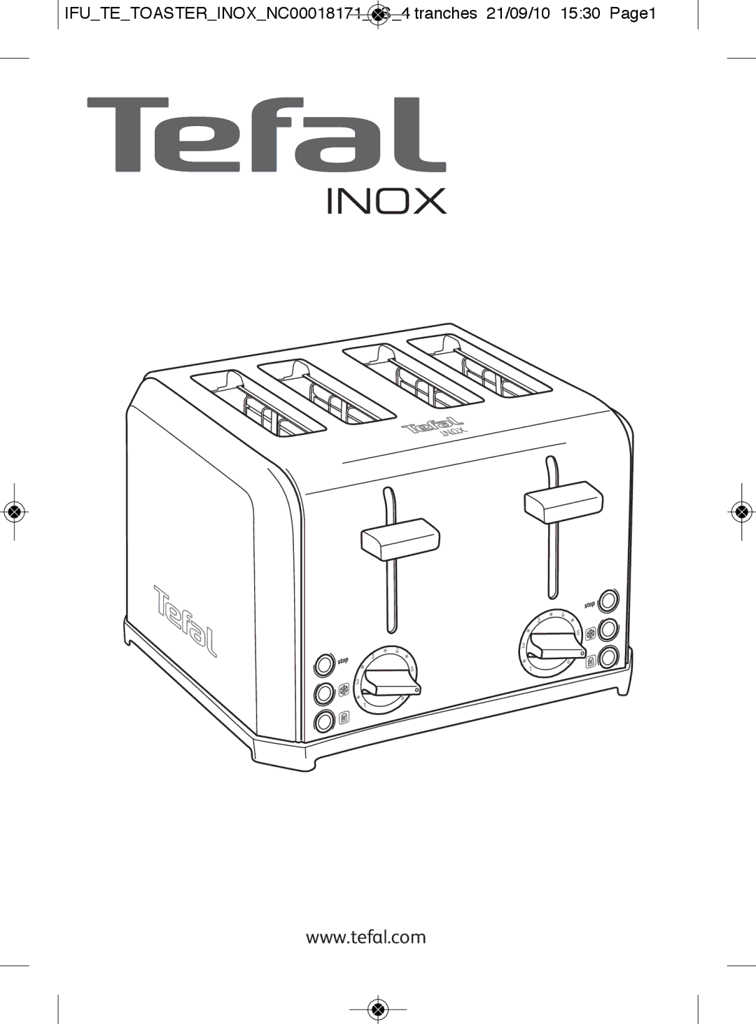 Tefal TT543070 manual Inox 