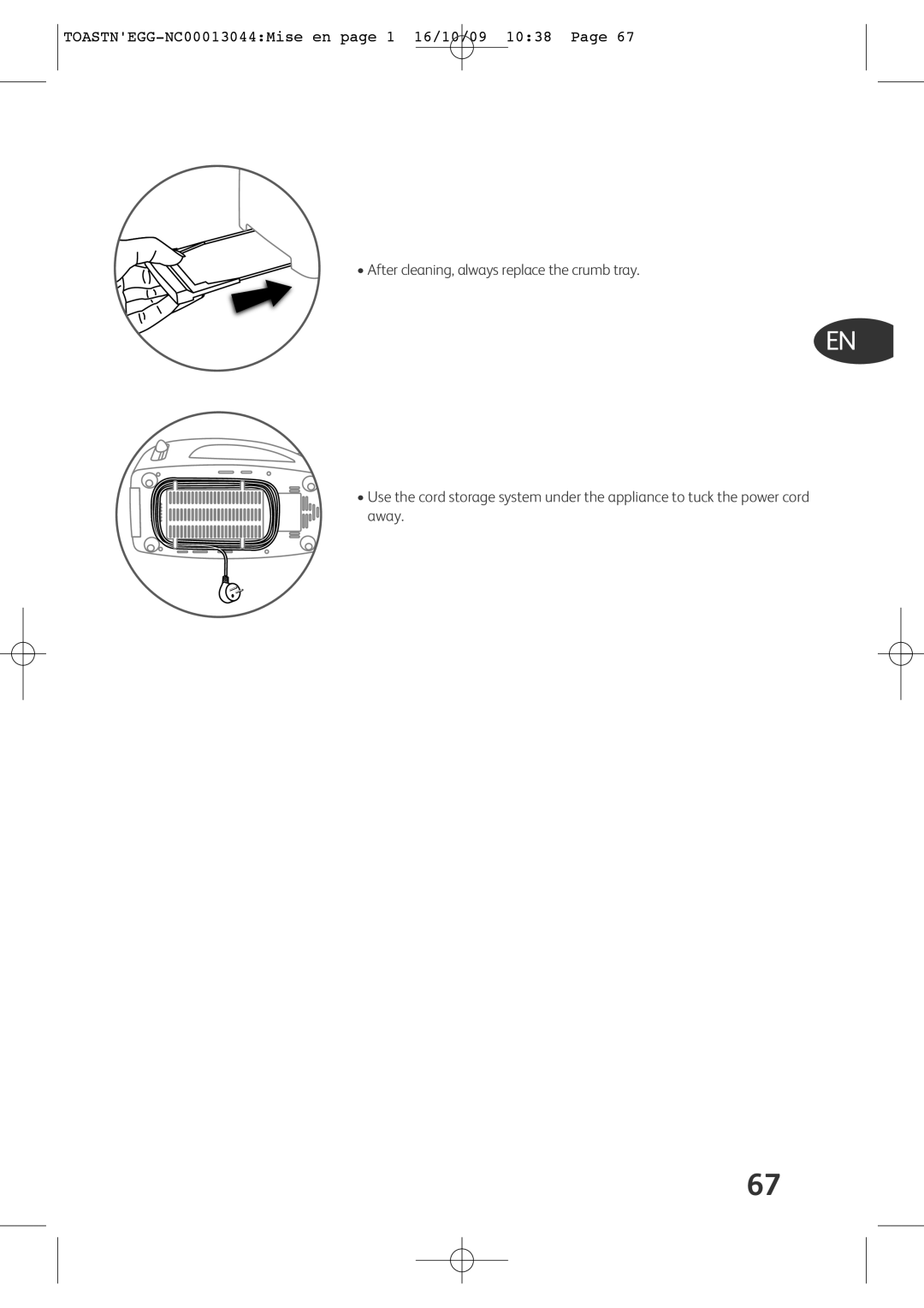 Tefal TT550070, TT550015, TT550030, TT550065, TT550050 manual TOASTNEGG-NC00013044Mise en page 1 16/10/09 1038 