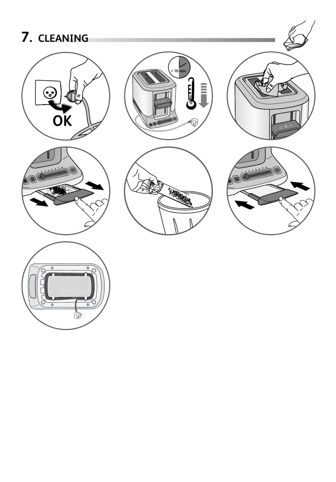 Tefal TT890015 manual Cleaning 