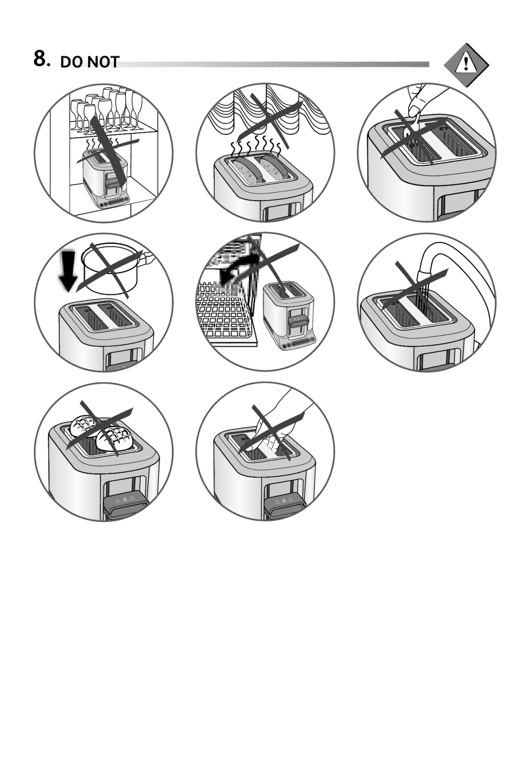 Tefal TT890015 manual Do not 