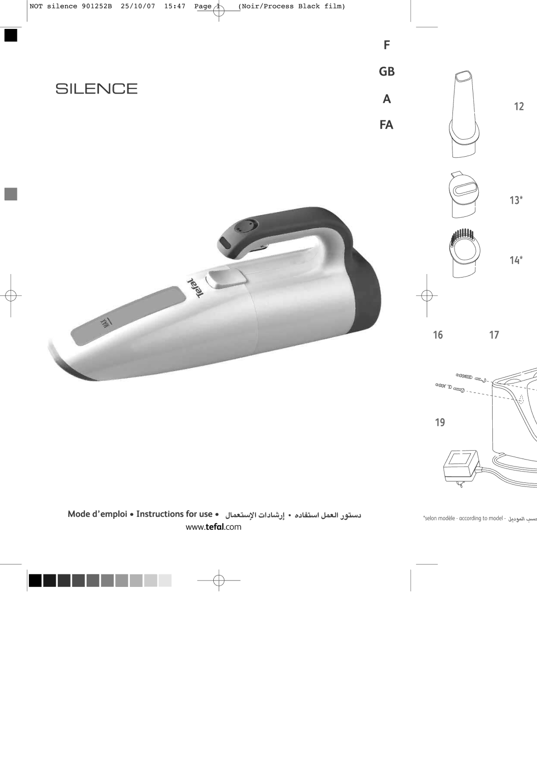 Tefal TW454141 manual Not silence 901252B 25/10/07 1547 