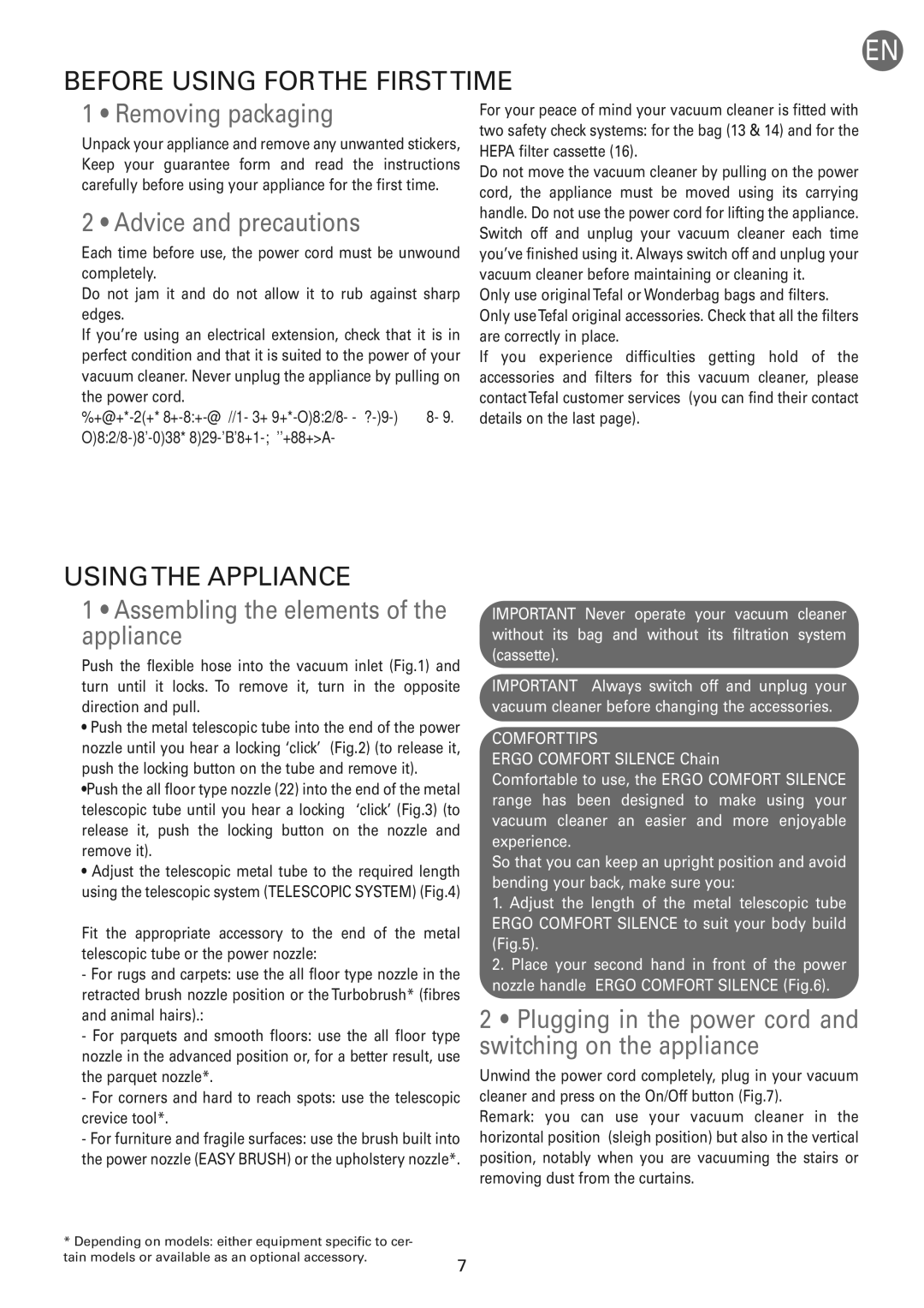 Tefal TW583388 manual Before Using for the First Time, Using the Appliance 