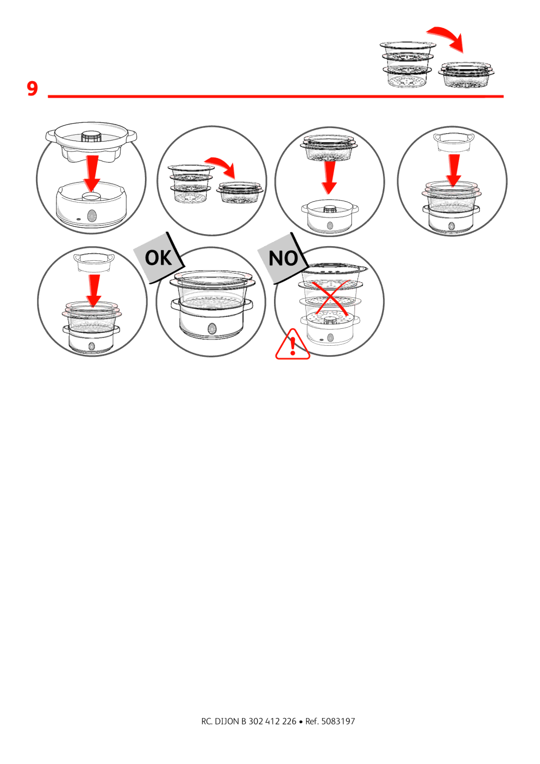 Tefal VC100970, VC100902, VC100915, VC100930, VC100916 manual RC. Dijon B 302 412 226 Ref 