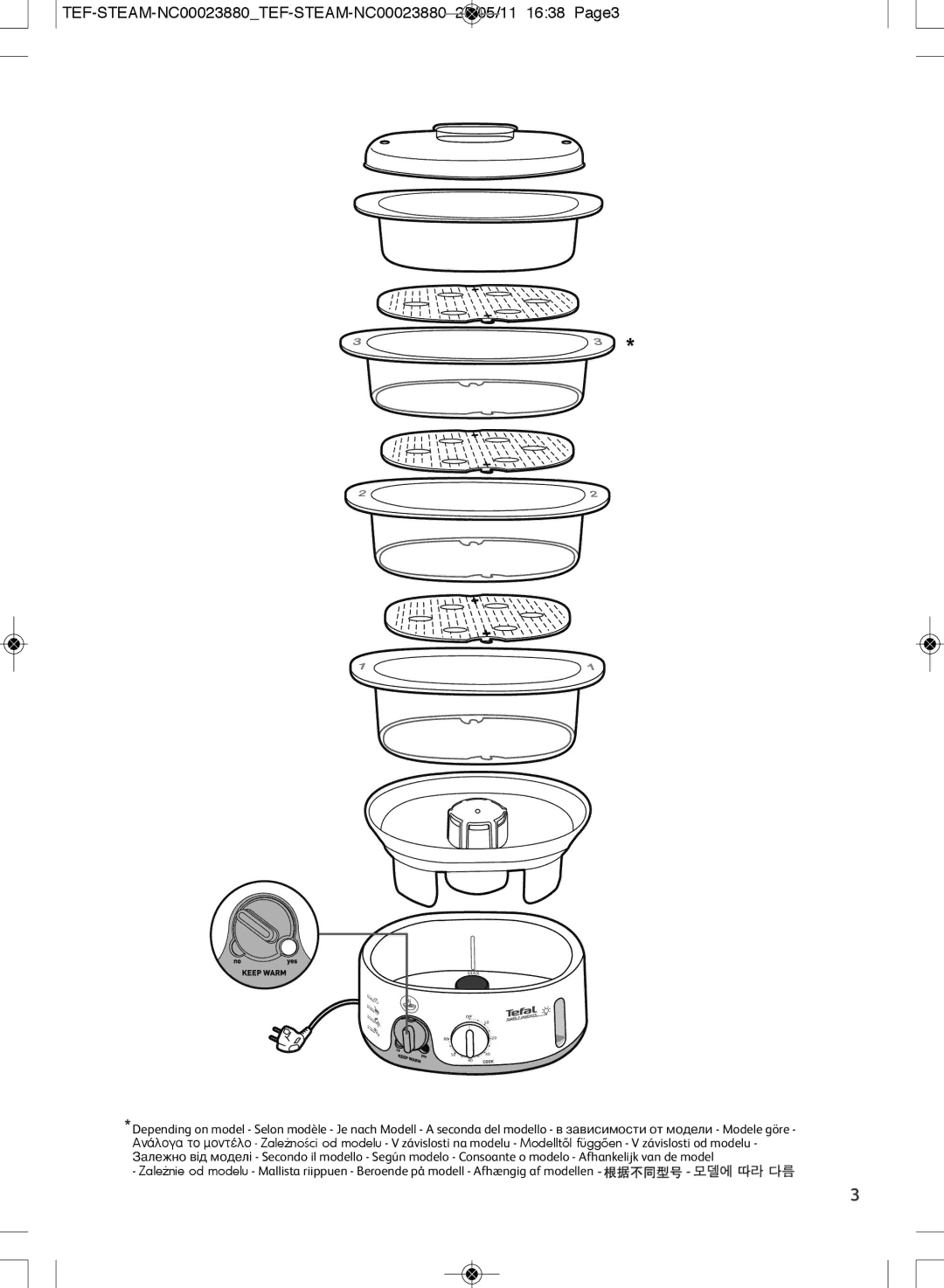 Tefal VC101671, VC101630, VC101650, VC101617, VC101670, VC101616 TEF-STEAM-NC00023880TEF-STEAM-NC00023880 25/05/11 1638 Page3 