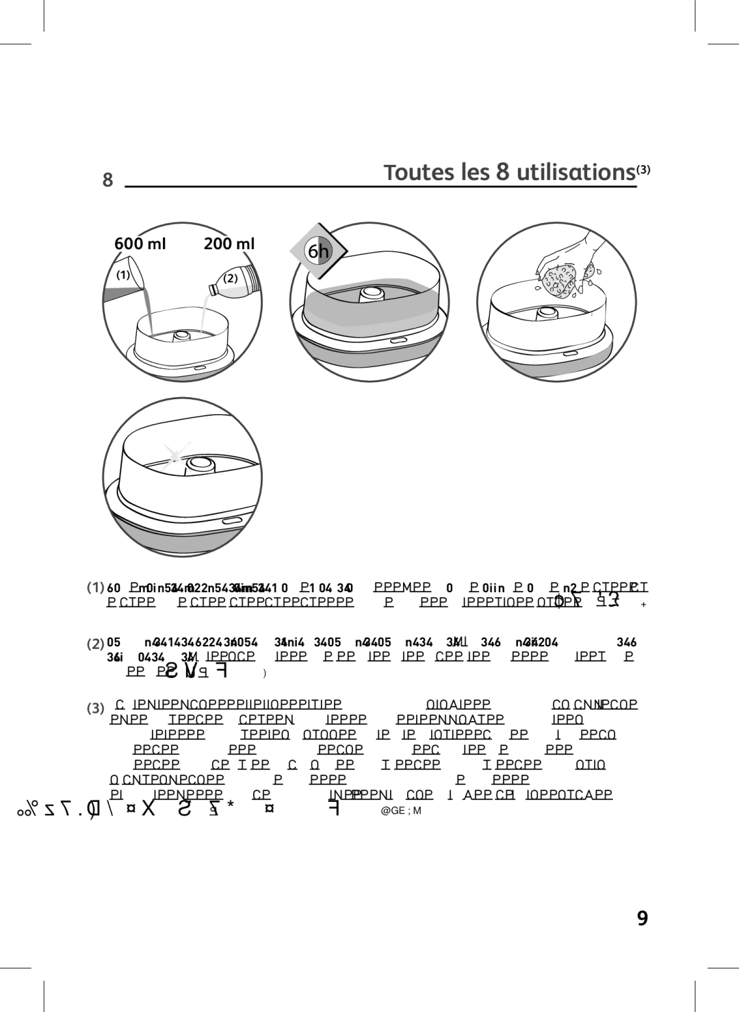 Tefal VC1301 VE2, VC130150, VC130130, VC130115 manual Toutes les 8 utilisations 