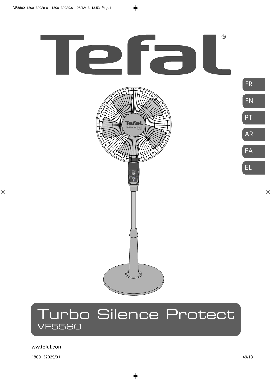 Tefal VF5560G0, VF5560F2 manual Turbo Silence Protect 