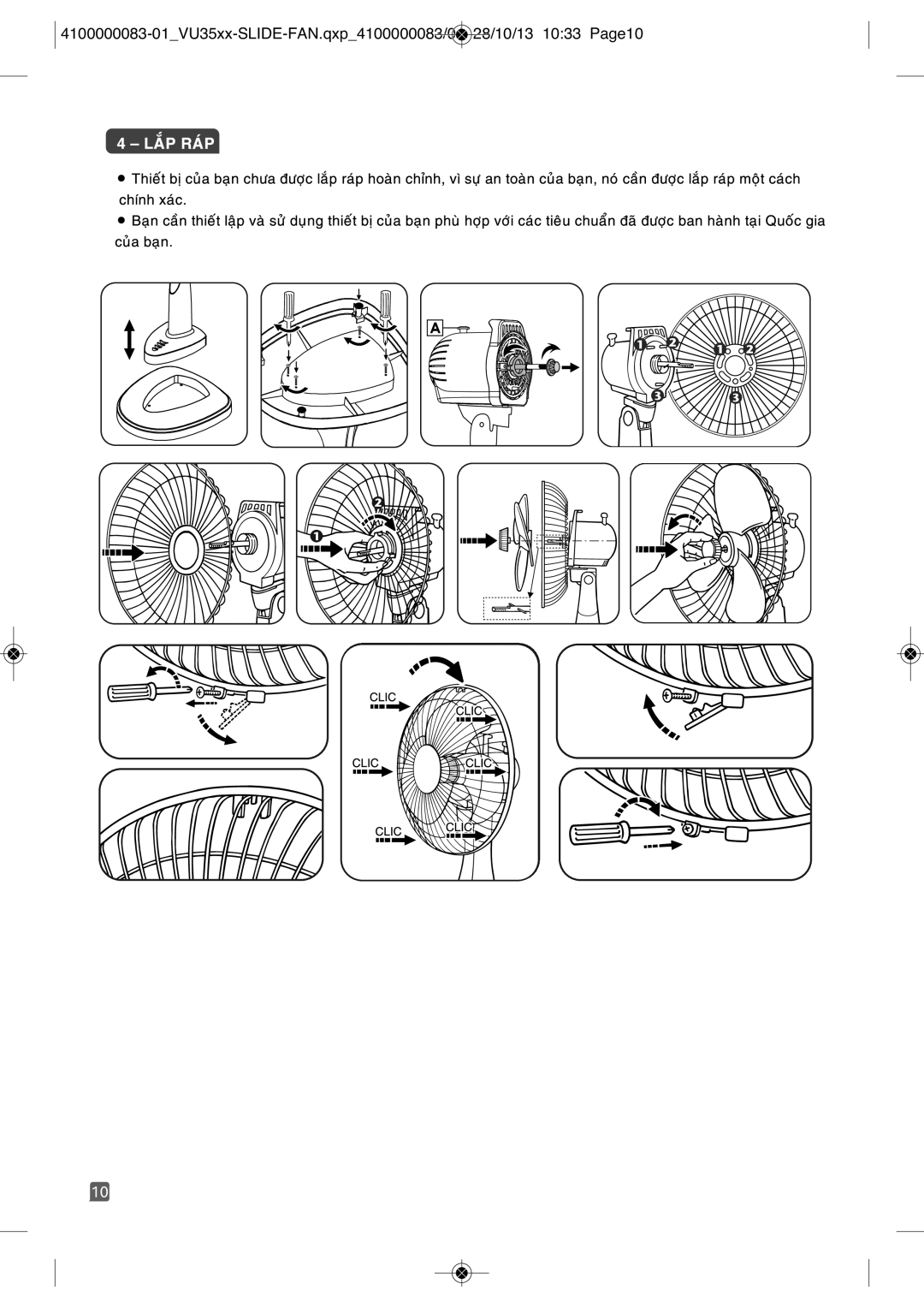 Tefal VU3520S1, VU3520T0, VU3520T1, VU3520T2 manual 