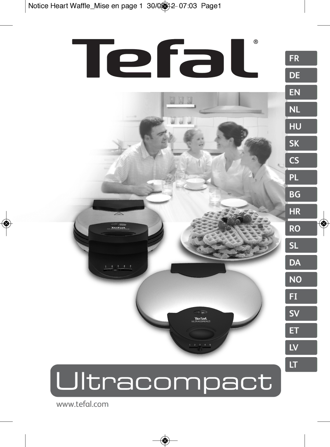 Tefal WM311D11 manual Ultracompact, FR DE EN NL HU SK CS PL BG HR RO SL DA no FI SV ET LV LT 