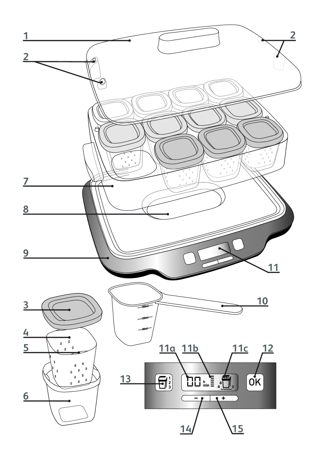 Tefal YG6548PUL, YG654882, YG654851, YG654860, YG654838, YG650126, YG654828, YG654816 manual 11a 11b 11c 