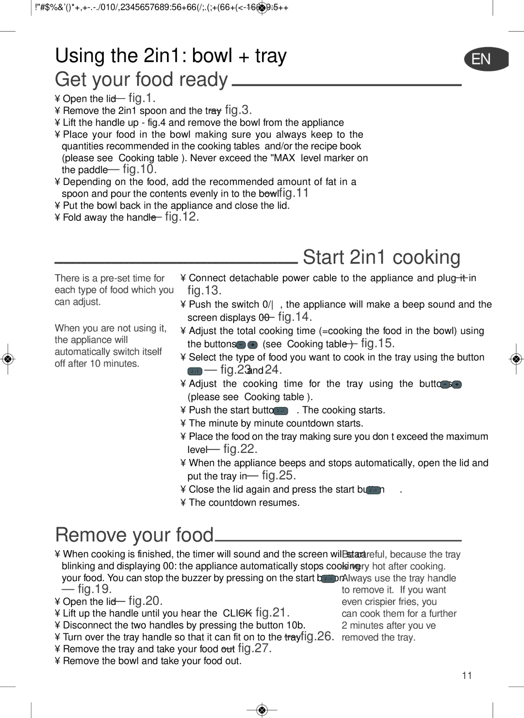 Tefal YV960015, YV960032 manual Using the 2in1 bowl + tray Get your food ready, Start 2in1 cooking, Remove your food 