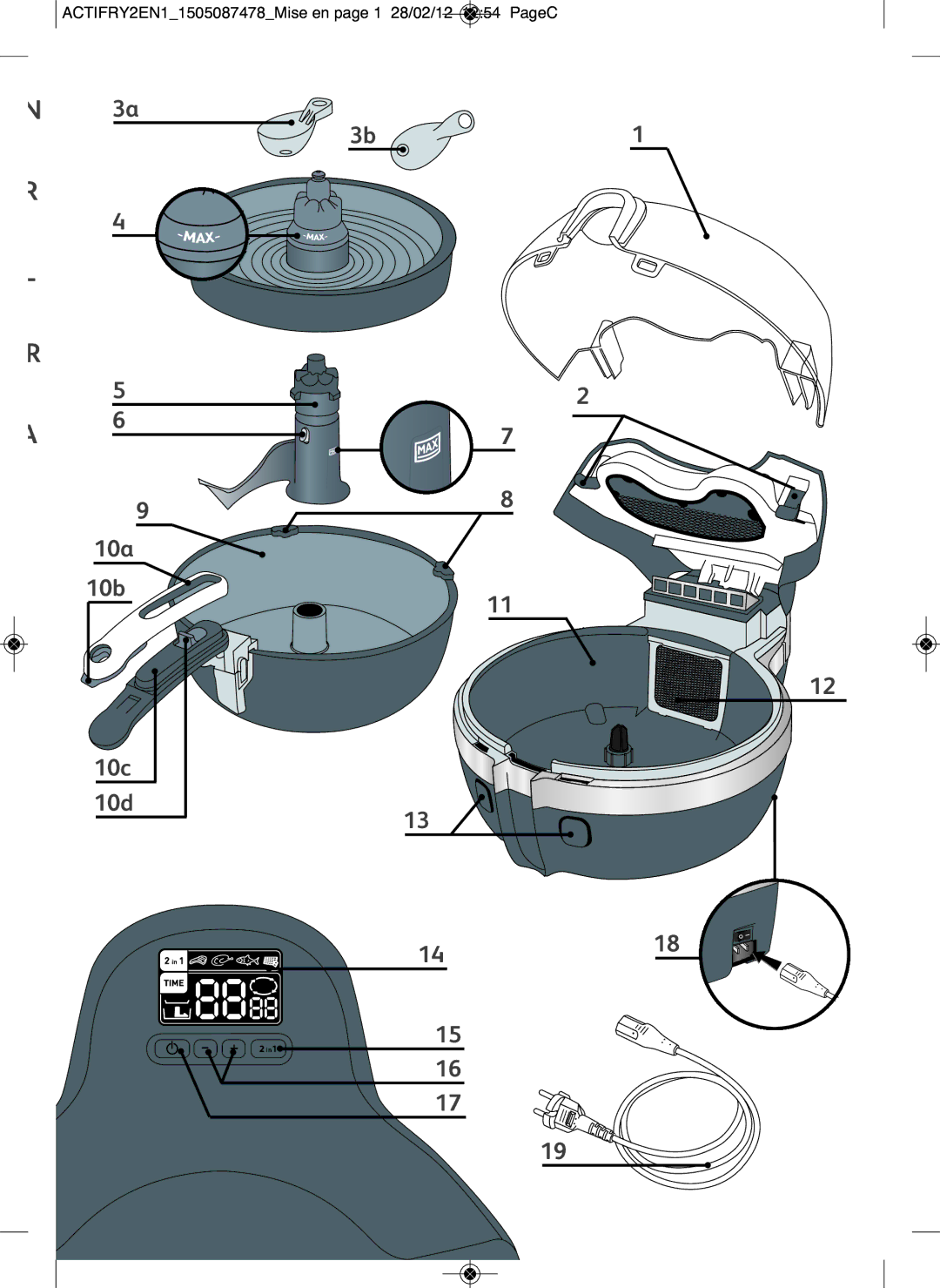 Tefal YV960015, YV960032 manual 10a 10b 10c 10d 