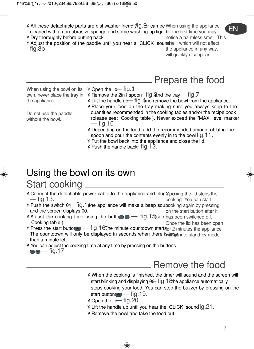 Tefal YV960032, YV960015 manual Using the bowl on its own Start cooking, Remove the food, For the first time you may 