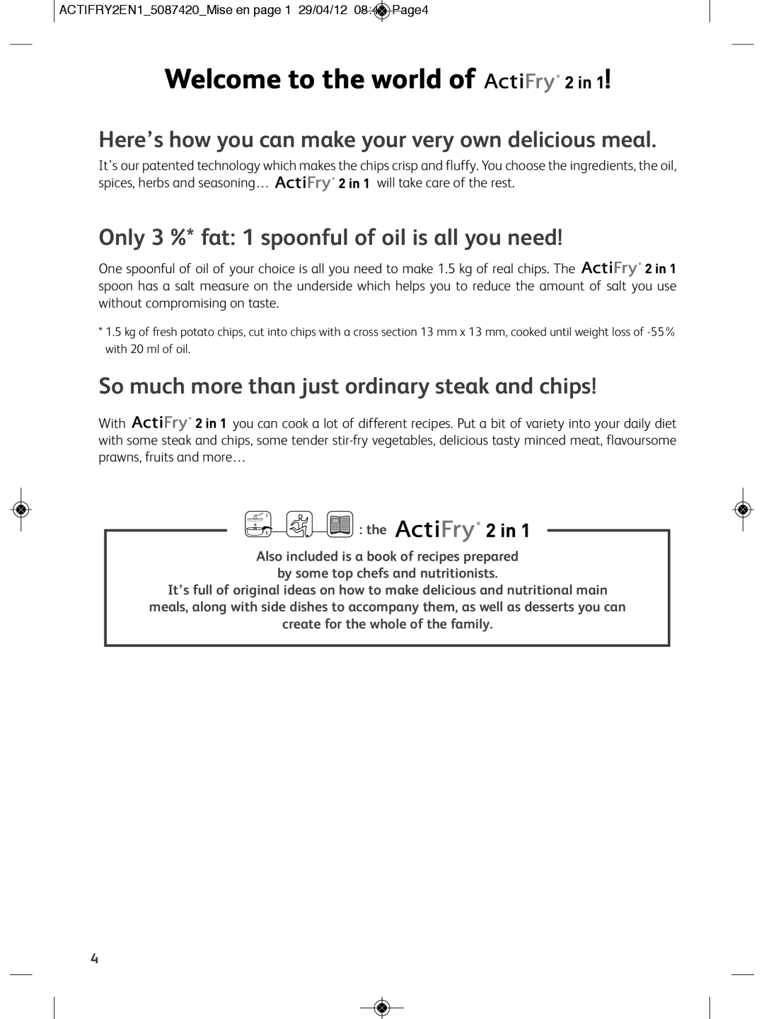 Tefal YV9601TR, YV960120, YV960116, YV960127 manual Welcome to the world, Here’s how you can make your very own delicious meal 