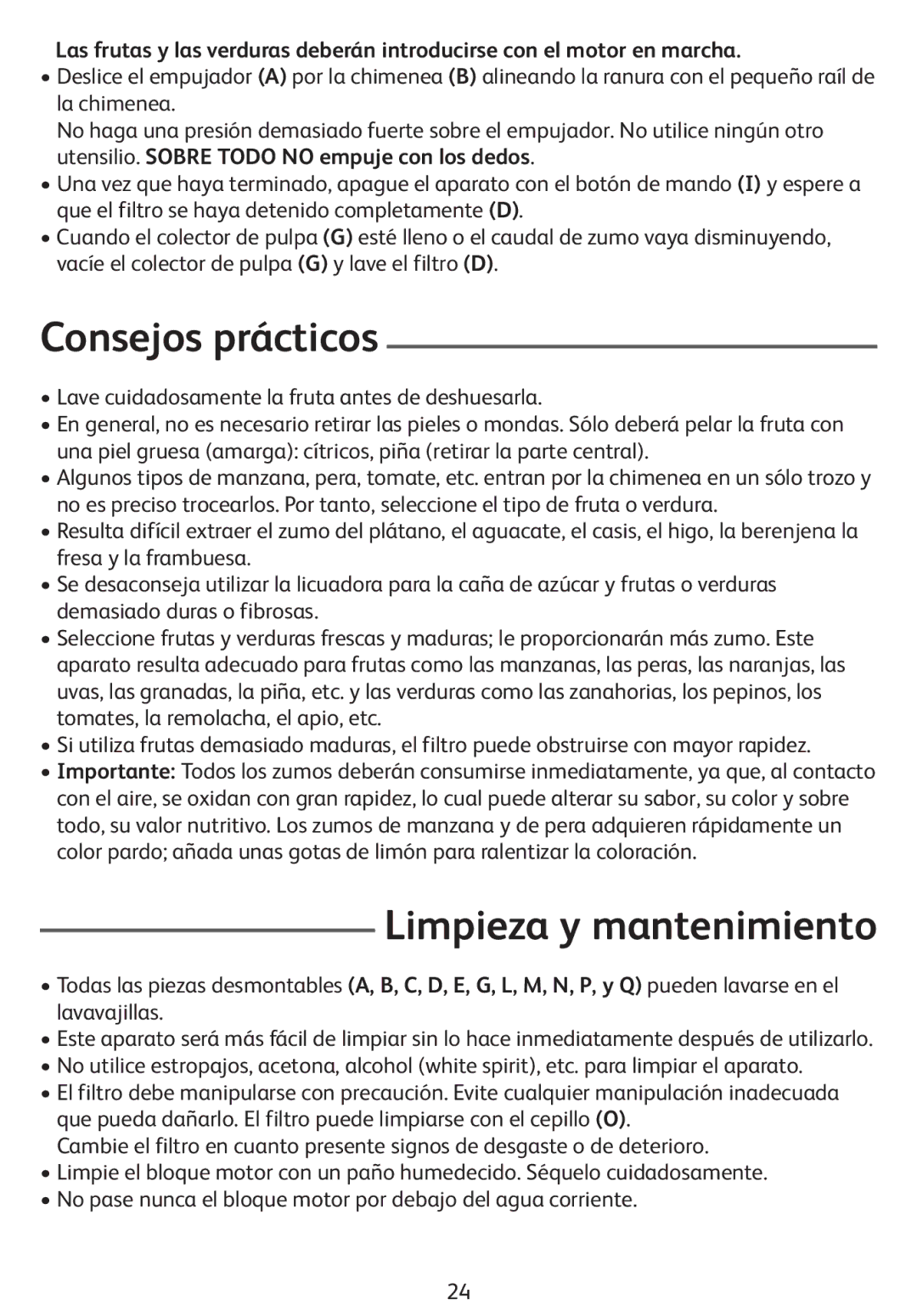 Tefal ZE400131, ZE400113 manual Consejos prácticos 